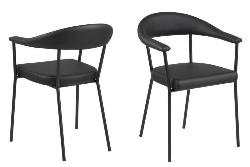 ACTONA GROUP Armlehnstuhl (2er-Set) in schwarz - 56x77,5x52,5 (BxHxT) (2er-Set) von ACTONA GROUP