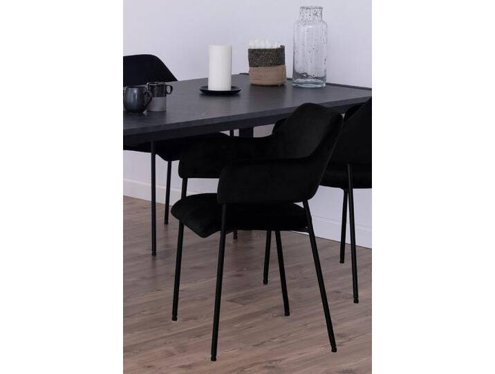 ACTONA GROUP Armlehnstuhl in schwarz, Stoff - 54x82x55cm (BxHxT), schwarz von ACTONA-GROUP