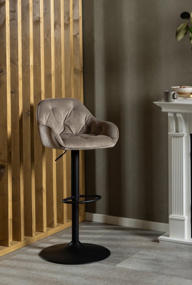 ACTONA GROUP Barhocker (2er-Set) in Beige, Stoff - 52x109x52cm (BxHxT) (2er-Set) von ACTONA GROUP