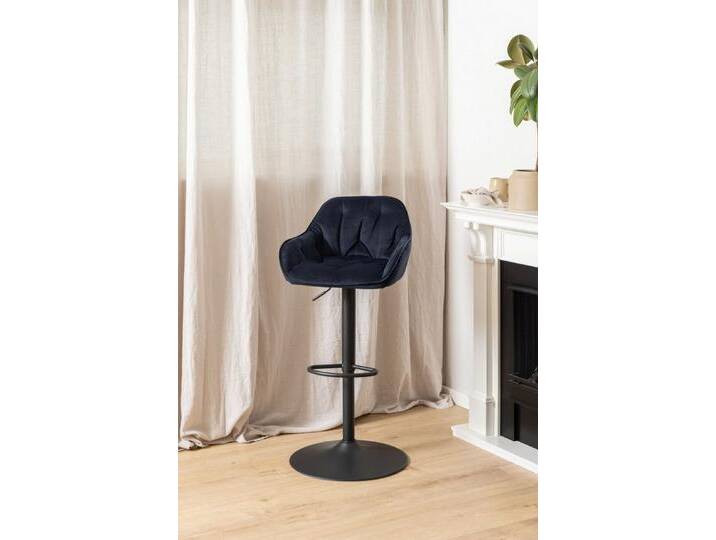 ACTONA GROUP Barhocker (2er-Set) in Blau, Stoff - 52x109x52cm (BxHxT) (2er-Set), blau von ACTONA-GROUP