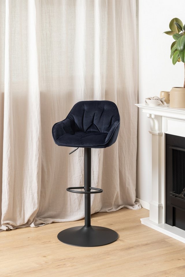 ACTONA GROUP Barhocker (2er-Set) in Blau, Stoff - 52x109x52cm (BxHxT) (2er-Set) von ACTONA GROUP