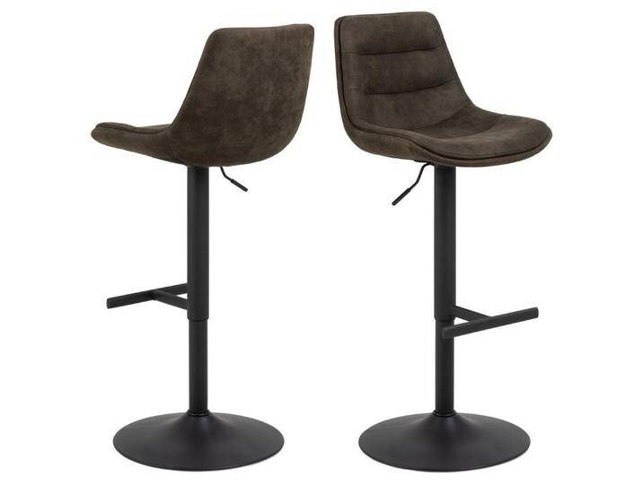 ACTONA GROUP Barhocker (2er-Set) in anthrazit, Polyester, Stahl - 47x95x52,5 (BxHxT) (2er-Set) von ACTONA-GROUP