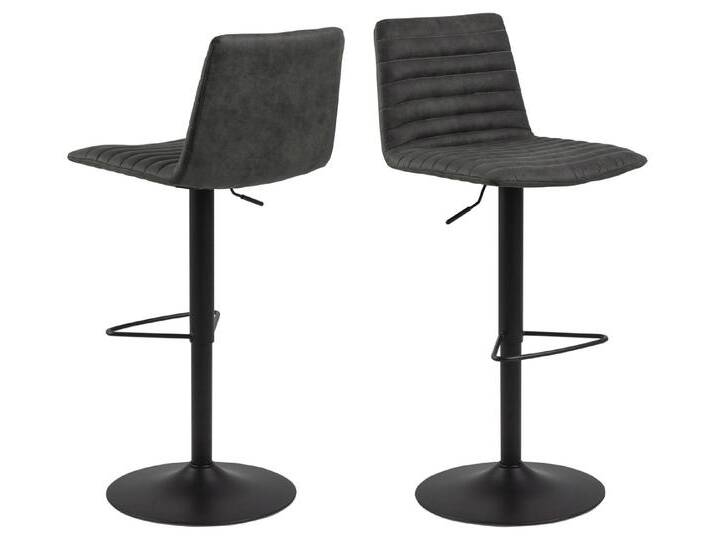 ACTONA GROUP Barhocker (2er-Set) in anthrazit, Polyester, Stahl - 50x110,5x46 (BxHxT) (2er-Set) von ACTONA-GROUP