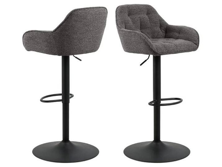 ACTONA GROUP Barhocker (2er-Set) in anthrazit, Stoff, Stahl - 52x109x52cm (BxHxT) (2er-Set) von ACTONA-GROUP