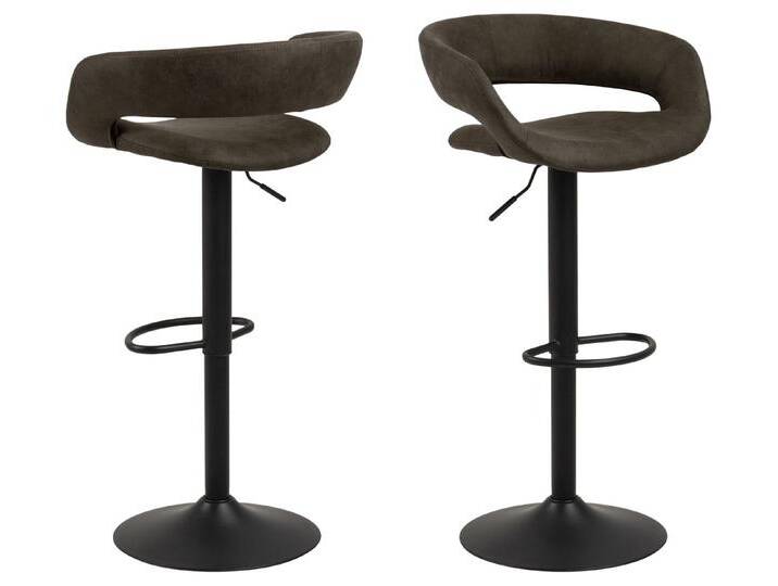 ACTONA GROUP Barhocker (2er-Set) in anthrazit - 54,5x101x48,5 (BxHxT) (2er-Set) von ACTONA-GROUP