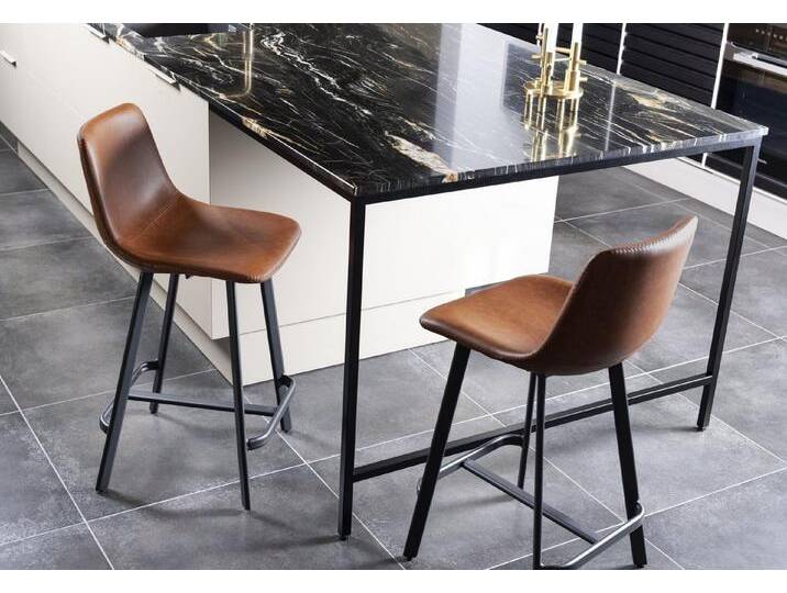 ACTONA GROUP Barhocker (2er-Set) in cognac - 43,5x91,5x50 (BxHxT) (2er-Set) von ACTONA-GROUP