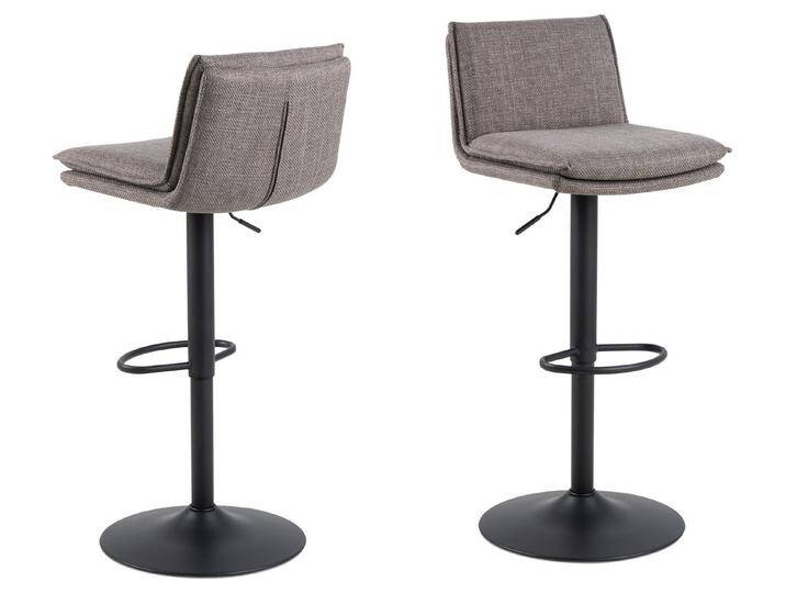 ACTONA GROUP Barhocker (2er-Set) in graubraun, Polyester, Stahl - 44x107x53cm (BxHxT) (2er-Set), braun grau von ACTONA-GROUP