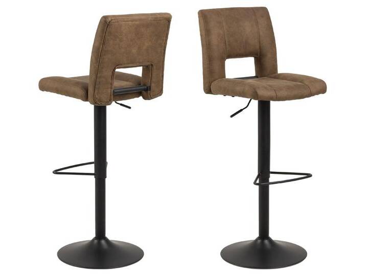ACTONA GROUP Barhocker (2er-Set) in hellbraun - 41,5x115x52 (BxHxT) (2er-Set), braun von ACTONA-GROUP