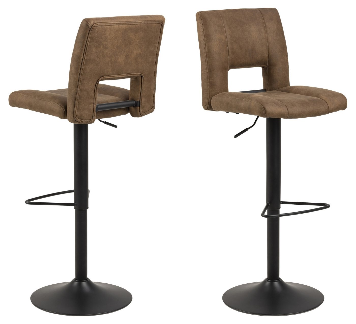 ACTONA GROUP Barhocker (2er-Set) in hellbraun - 41,5x115x52 (BxHxT) (2er-Set) von ACTONA GROUP