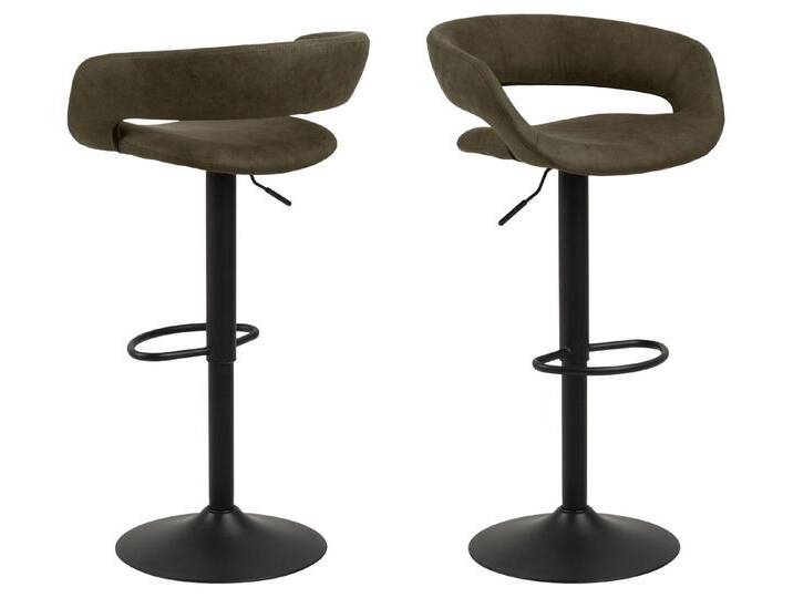 ACTONA GROUP Barhocker (2er-Set) in olivgrün - 54,5x101x48,5 (BxHxT) (2er-Set), grün von ACTONA-GROUP