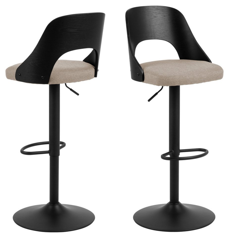 ACTONA GROUP Barhocker (2er-Set) in sand, Polyester, Stahl - 47x113x50,5cm (BxHxT) (2er-Set) von ACTONA GROUP