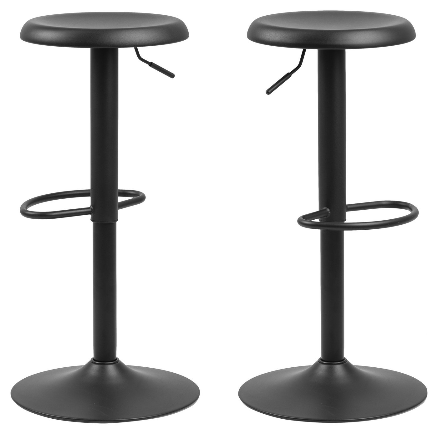 ACTONA GROUP Barhocker (2er-Set) in schwarz, Stahl - 40x80x40cm (BxHxT) (2er-Set) von ACTONA GROUP