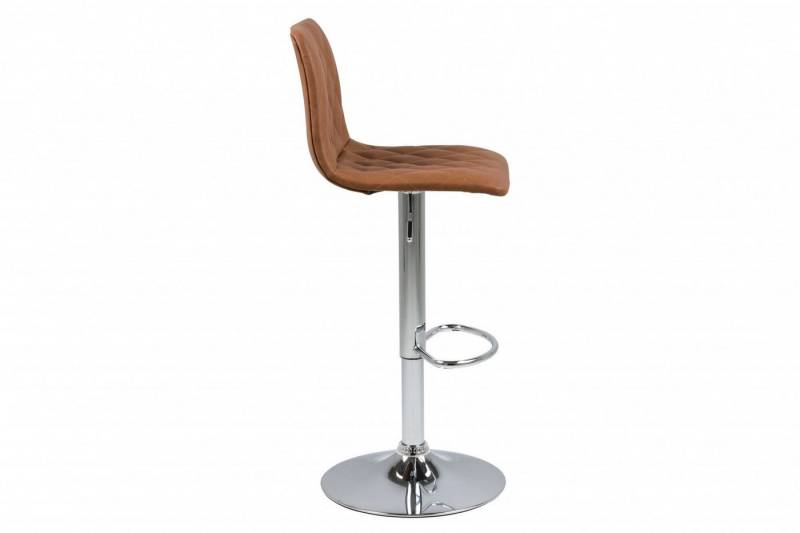 ACTONA GROUP Barhocker Emu, Barstuhl, PU Lederoptik, Braun, Trompetenfuß, Sitzhöhe: 61-82 cm von ACTONA GROUP