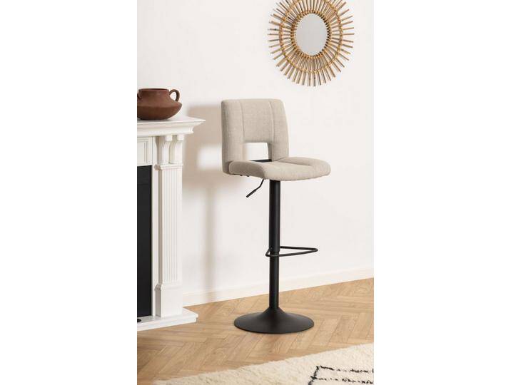 ACTONA GROUP Barhocker Sylvia Barstuhl, Höhenverstellbar, Trompetenfuß, Gasfeder, drehbar, vertikale Nähte, 2er-Satz, beige, Beige ACTONA GROUP Barhocker Sylvia Barstuhl, Höhenverstellbar, Trompetenfuß, Gasfeder, drehbar, vertikale Nähte, 2er-Satz, beige, Beige von ACTONA-GROUP