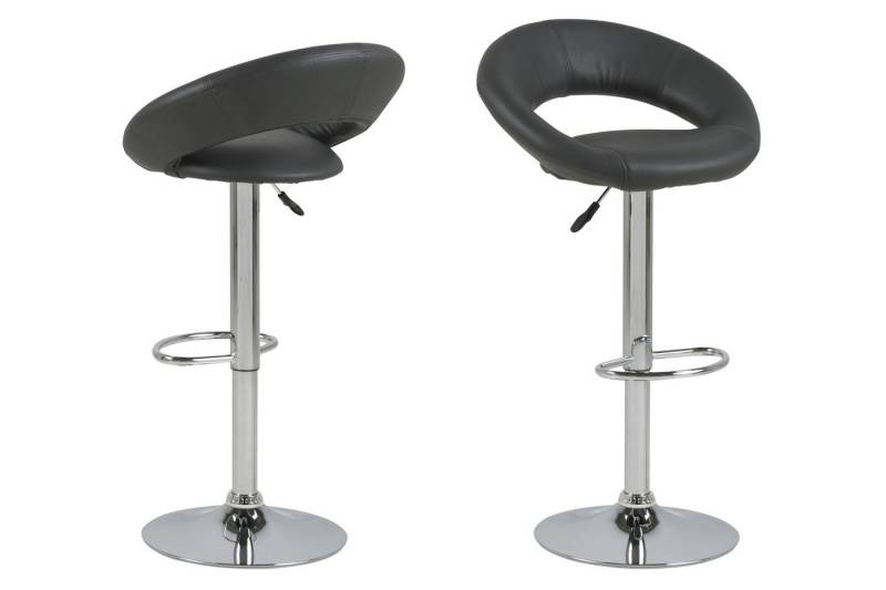 ACTONA GROUP Barhocker in Grau, Polyurethan, Stahl - 56x100x50cm (BxHxT) von ACTONA GROUP