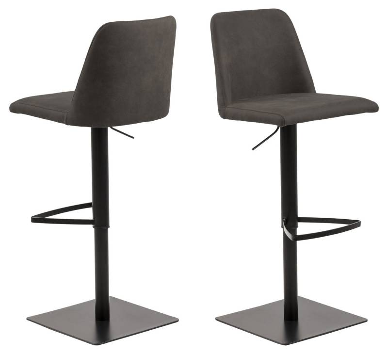 ACTONA GROUP Barhocker in anthrazit, Polyester, Stahl - 43x107,5x51cm (BxHxT) von ACTONA GROUP