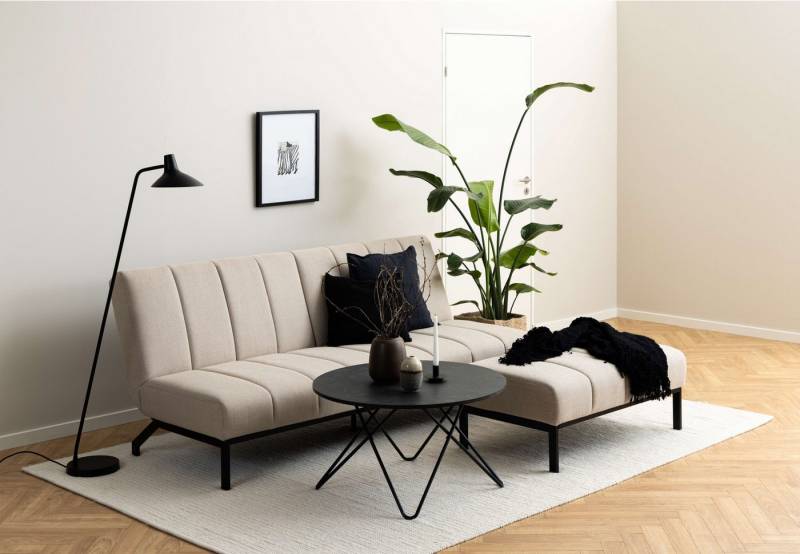 ACTONA GROUP Couchtisch Wyre TOPSELLER! (Wohnzimmertisch, Sofatisch, Kaffeetisch, OTTOs Choice), rund, schwarzer Marmor-Look, schwarzer Stahldrahtfuß, T: 80 cm von ACTONA GROUP
