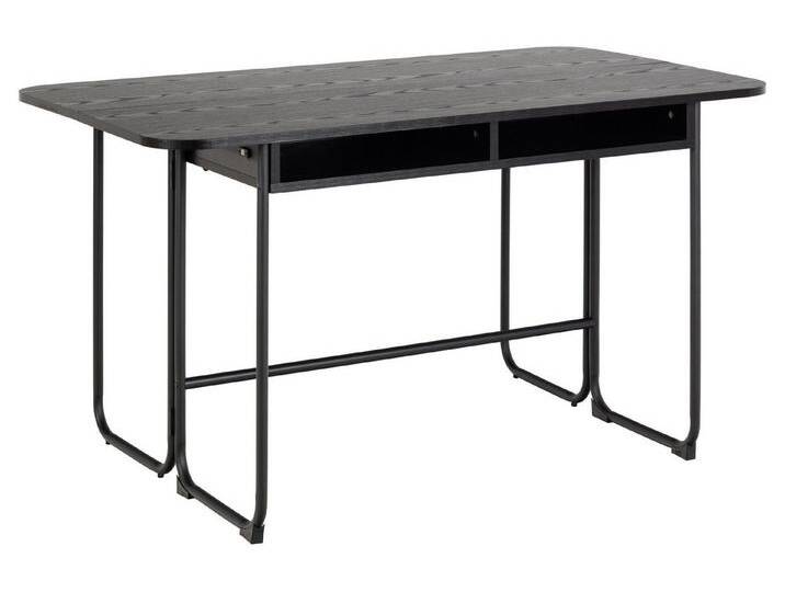ACTONA GROUP Esstisch in schwarz, MDF - 80x77x140cm (BxHxT), schwarz von ACTONA-GROUP