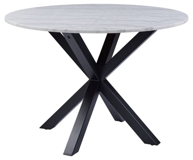 ACTONA GROUP Esstisch in weiss, schwarz, Marmor, Stahl - 75,5x110cm (HxD) von ACTONA GROUP