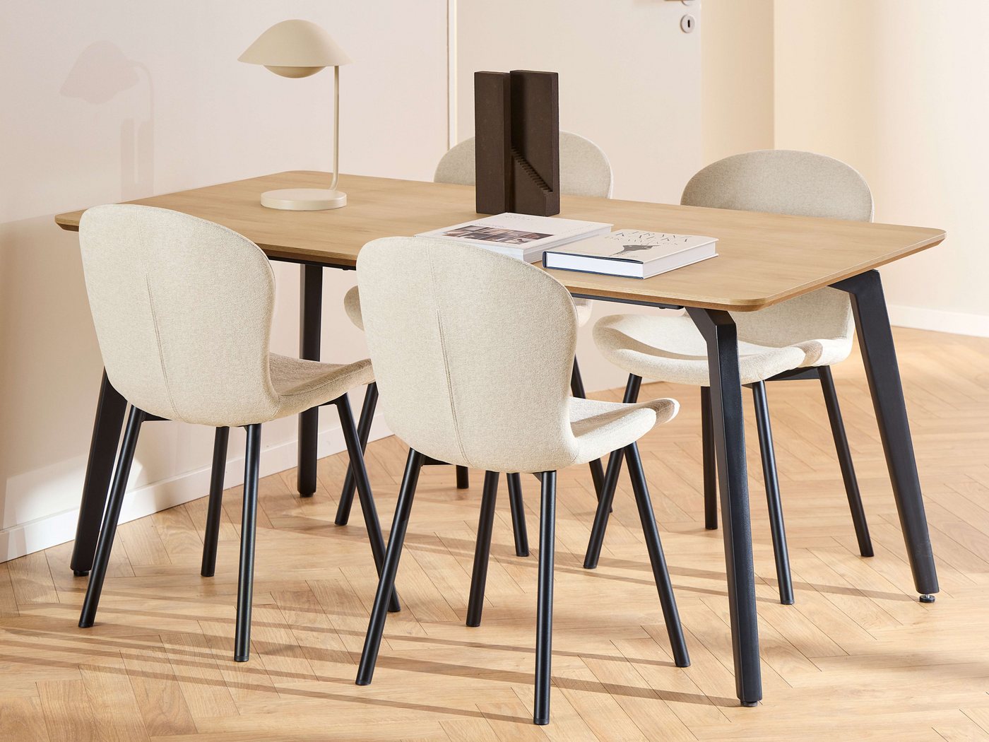 ACTONA GROUP Esszimmer-Set Essgruppe, Speisetisch mit Wohnzimmerstühlen, (Set, 5-St., 1x Tisch + 4x Stühle), 1x Tisch + 4x Stühle von ACTONA GROUP