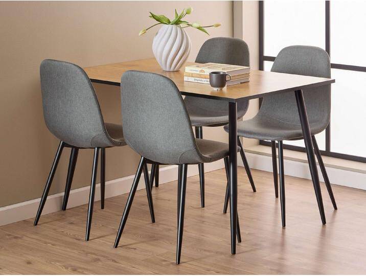 ACTONA GROUP Esszimmer-Set Essgruppe, Esstisch mit Stühlen, für das Esszimmer, (Komplett-Set, 5-St., 1x Tisch + 4x Stuhle) von ACTONA-GROUP