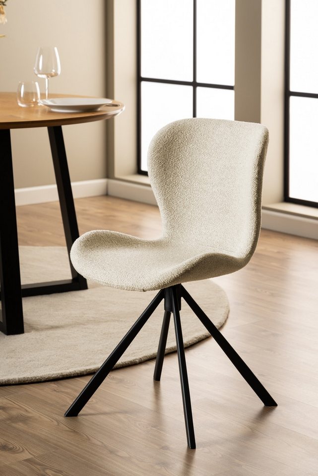 ACTONA GROUP Esszimmerstuhl (2er-Set) in Beige, Stoff - 46,5x81x53cm (BxHxT) (2er-Set) von ACTONA GROUP