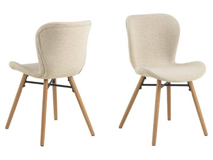 ACTONA GROUP Esszimmerstuhl (2er-Set) in Beige, Stoff - 47x82,5x53cm (BxHxT) (2er-Set), beige von ACTONA-GROUP