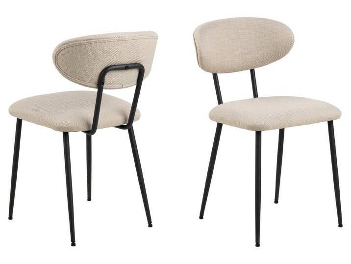 ACTONA GROUP Esszimmerstuhl (2er-Set) in Beige - 43,5x78,5x53 (BxHxT) (2er-Set), beige von ACTONA-GROUP