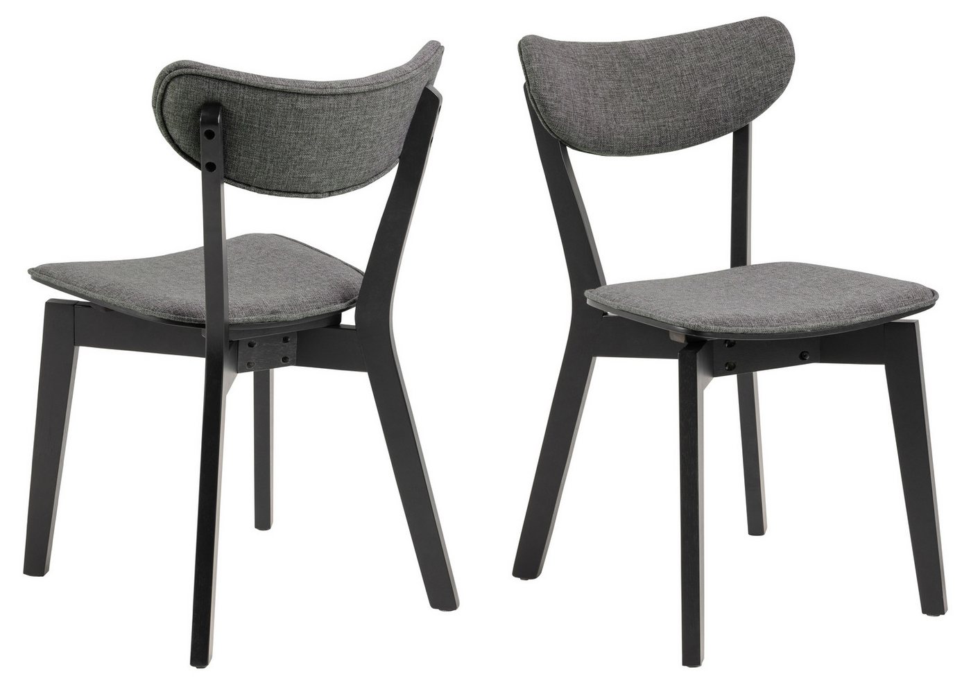 ACTONA GROUP Esszimmerstuhl (2er-Set) in Grau, Stoff - 45x79,5x55cm (BxHxT) (2er-Set) von ACTONA GROUP