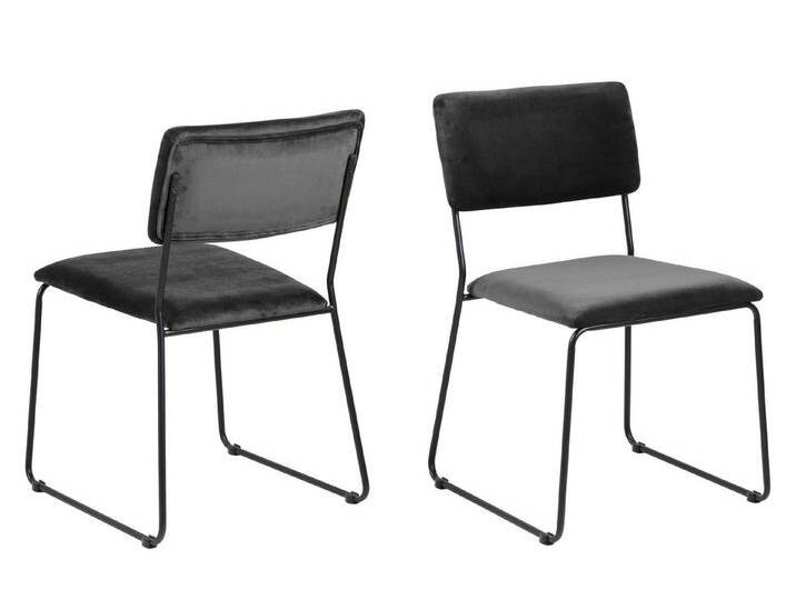 ACTONA GROUP Esszimmerstuhl (2er-Set) in Grau - 50x80x53,5 (BxHxT) (2er-Set), grau von ACTONA-GROUP