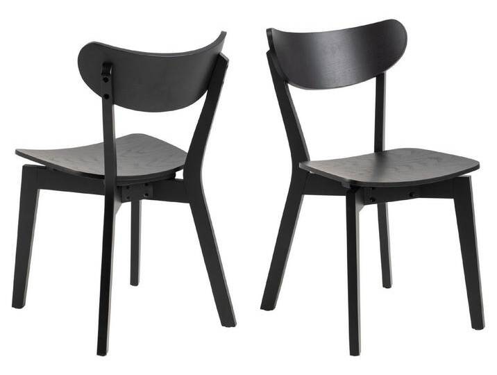 ACTONA GROUP Esszimmerstuhl (2er-Set) in schwarz, Holz - 45x79,5x55cm (BxHxT) (2er-Set), schwarz von ACTONA-GROUP