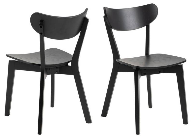 ACTONA GROUP Esszimmerstuhl (2er-Set) in schwarz, Holz - 45x79,5x55cm (BxHxT) (2er-Set) von ACTONA GROUP