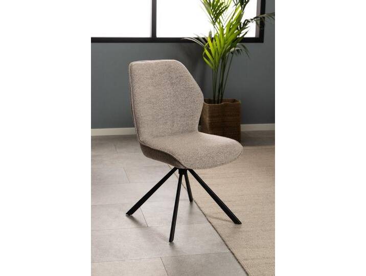 ACTONA GROUP Esszimmerstuhl (2er-Set) mit Drehfunktion, in Beige, Stoff - 51x88,5x61,5cm (BxHxT) (2er-Set), beige von ACTONA-GROUP