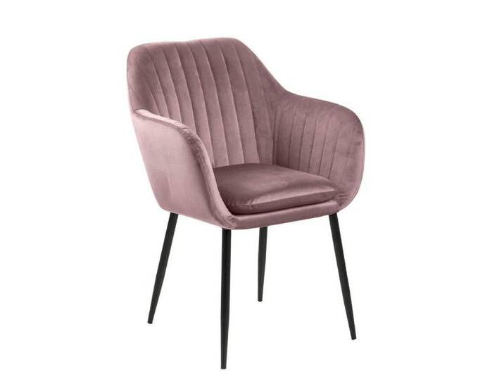 ACTONA GROUP Esszimmerstuhl 2er Set Actona Emilia Esszimmerstuhl mit Armlehne Stoff, rosa schwarz, Stahl ACTONA GROUP Esszimmerstuhl 2er Set Actona Emilia Esszimmerstuhl mit Armlehne Stoff, rosa schwarz, Stahl von ACTONA-GROUP