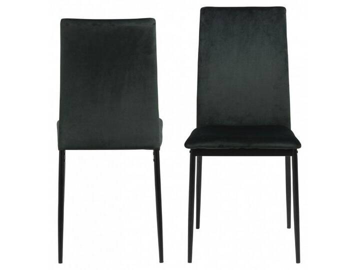 ACTONA GROUP Esszimmerstuhl Demina (Set, 4 St), in Samtvelours oder Kunstleder, grün, Stoff dunkelgrün, Dunkelgrün von ACTONA-GROUP