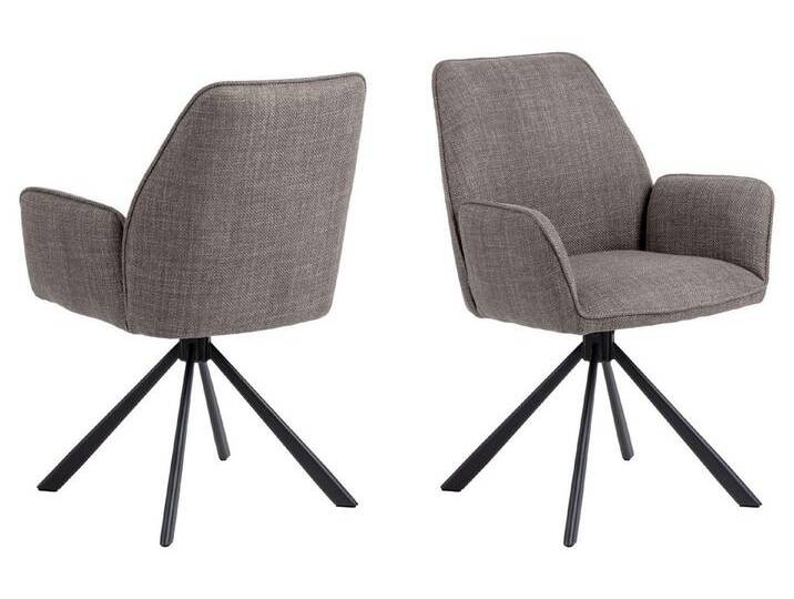 ACTONA GROUP Esszimmerstuhl Glenda, gepolsterter komfortabel Stuhl mit Armlehnen, drehbar, 2er-Set, gepolstert, mit Armlehne, schwarze Stahlbeine, drehbar, 2er-Set ACTONA GROUP Esszimmerstuhl Glenda, gepolsterter komfortabel Stuhl mit Armlehnen, drehbar, 2er-Set, gepolstert, mit Armlehne, schwarze Stahlbeine, drehbar, 2er-Set von ACTONA-GROUP