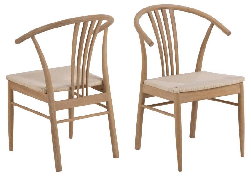 ACTONA GROUP Holzstuhl (2er-Set) in Eiche weiss pigmentiert - 54x83x54 (BxHxT) (2er-Set) von ACTONA GROUP