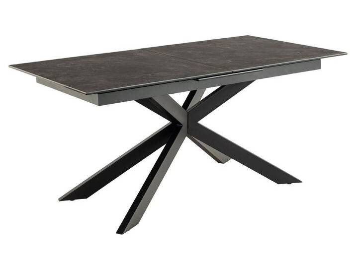 ACTONA GROUP Kulissentisch ausziehbar bis 210cm, schwarz, Glas-Keramik - 168(210)x76x90cm (BxHxT), schwarz von ACTONA-GROUP