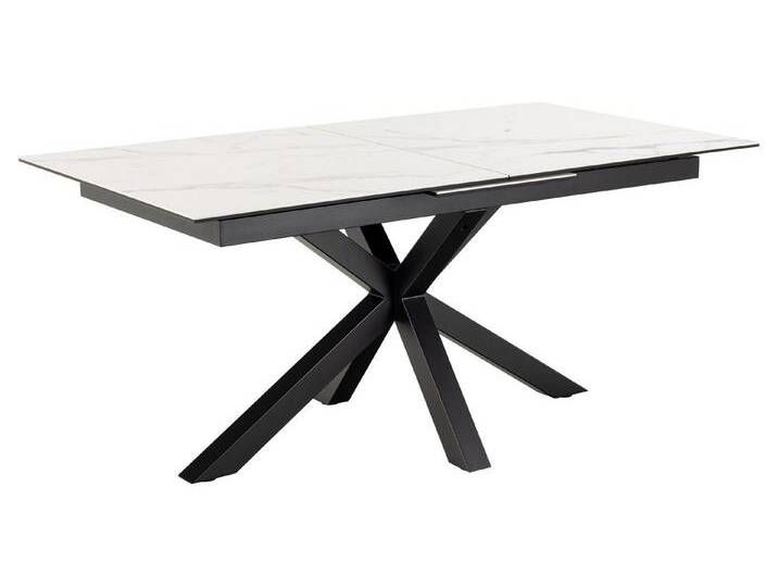 ACTONA GROUP Kulissentisch ausziehbar bis 210cm, weiss, Glas-Keramik - 168(210)x76x90cm (BxHxT), weiß von ACTONA-GROUP