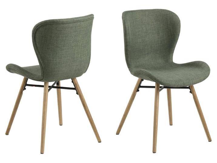 ACTONA GROUP Polsterstuhl (2er-Set) in Grün, Polyester - 47x82,5x53cm (BxHxT) (2er-Set), grün von ACTONA-GROUP