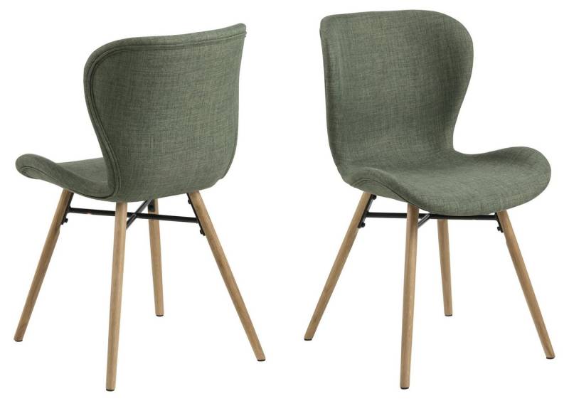ACTONA GROUP Polsterstuhl (2er-Set) in Grün, Polyester - 47x82,5x53cm (BxHxT) (2er-Set) von ACTONA GROUP