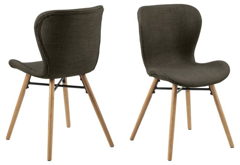 ACTONA GROUP Polsterstuhl (2er-Set) in khaki, Polyester - 47x82,5x53cm (BxHxT) (2er-Set) von ACTONA GROUP