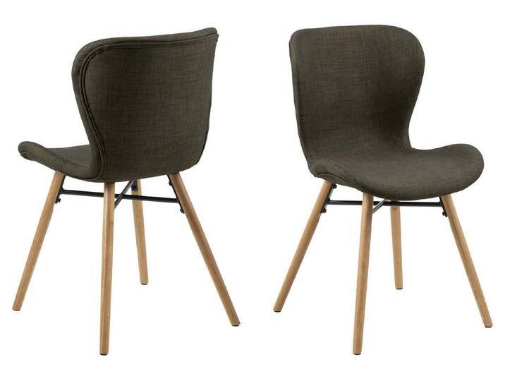 ACTONA GROUP Polsterstuhl (2er-Set) in khaki, Polyester - 47x82,5x53cm (BxHxT) (2er-Set) von ACTONA-GROUP