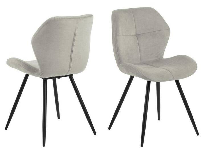ACTONA GROUP Polsterstuhl (2er-Set) in sand, Polyester, Stahl - 48x82,5x55cm (BxHxT) (2er-Set) von ACTONA-GROUP