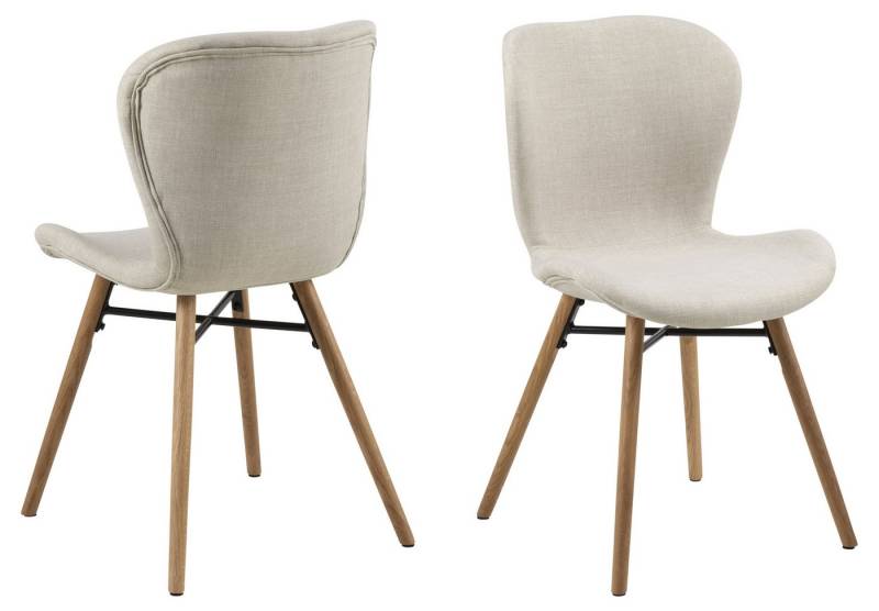 ACTONA GROUP Polsterstuhl (2er-Set) in sand, Polyester - 47x82,5x53cm (BxHxT) (2er-Set) von ACTONA GROUP