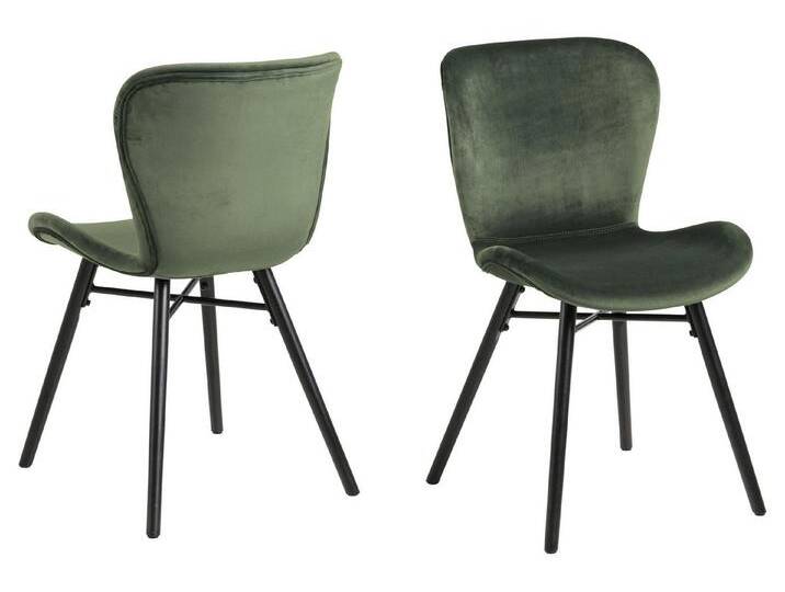 ACTONA GROUP Polsterstuhl (2er-Set) in waldgrün - 47x82,5x53 (BxHxT) (2er-Set), grün von ACTONA-GROUP