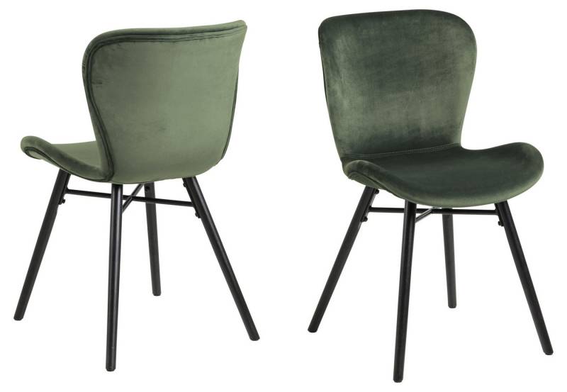 ACTONA GROUP Polsterstuhl (2er-Set) in waldgrün - 47x82,5x53 (BxHxT) (2er-Set) von ACTONA GROUP