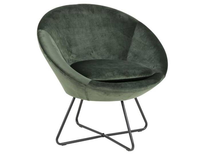 ACTONA GROUP Polsterstuhl in waldgrün, Polyester, Stahl - 82x81x71cm (BxHxT), grün von ACTONA-GROUP