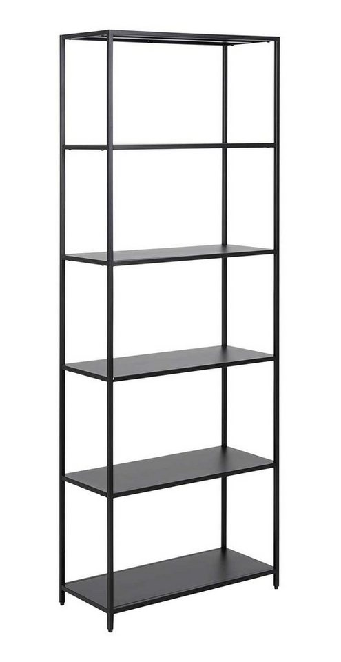 ACTONA GROUP Regal NEWTON, B 70 x H 185 cm, Schwarz, Metall, mit 5 Fächern von ACTONA GROUP