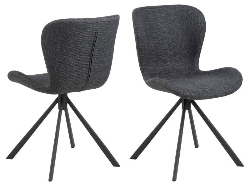 ACTONA GROUP Schalenstuhl (2er-Set) in Grau - 46,5x81x53 (BxHxT) (2er-Set) von ACTONA GROUP